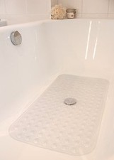 Bath insert white shower mat